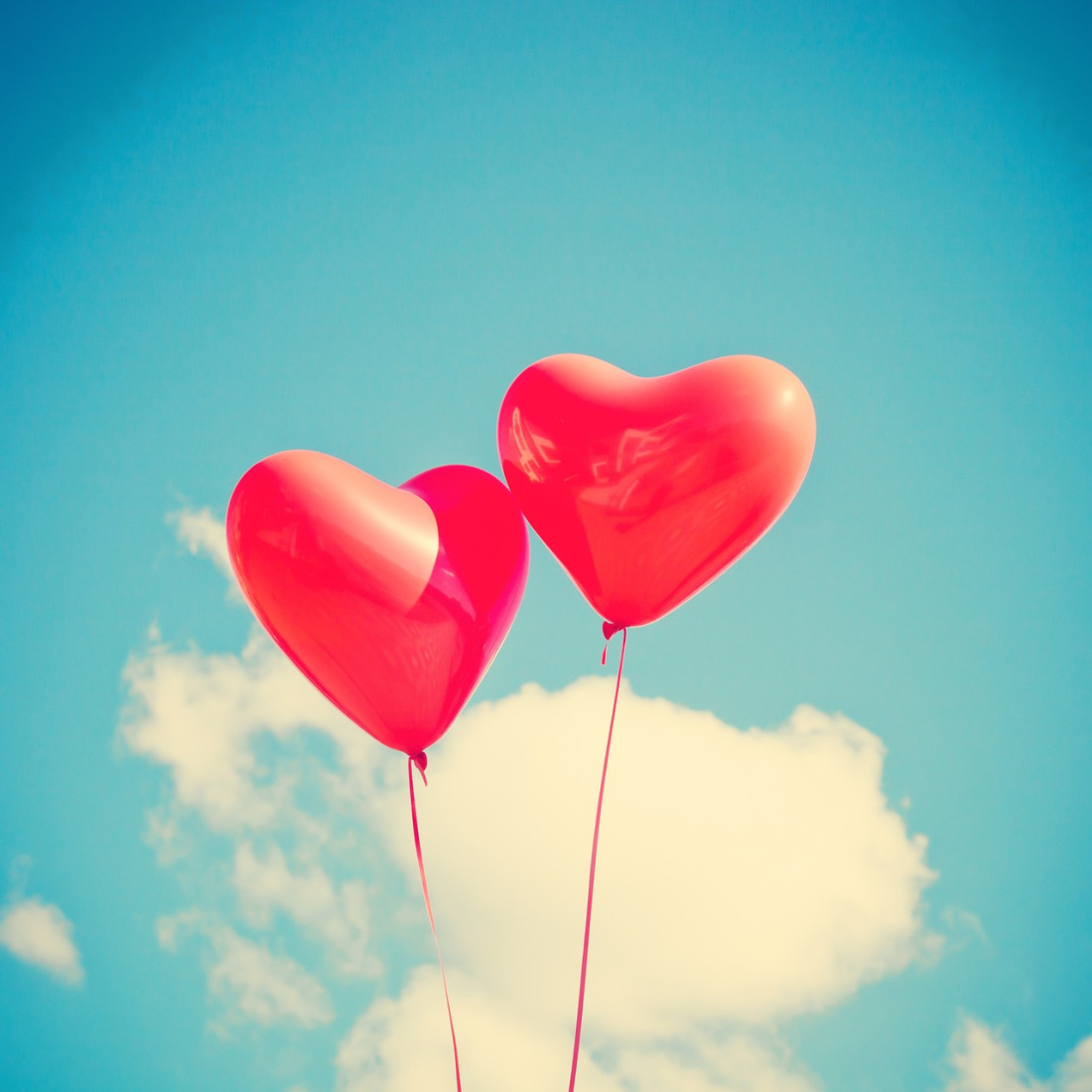 Ballons en forme de coeur